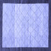 Square Abstract Blue Modern Rug, abs1633blu