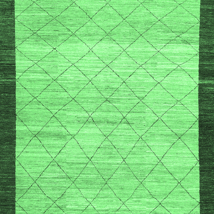 Machine Washable Abstract Emerald Green Modern Area Rugs, wshabs1633emgrn