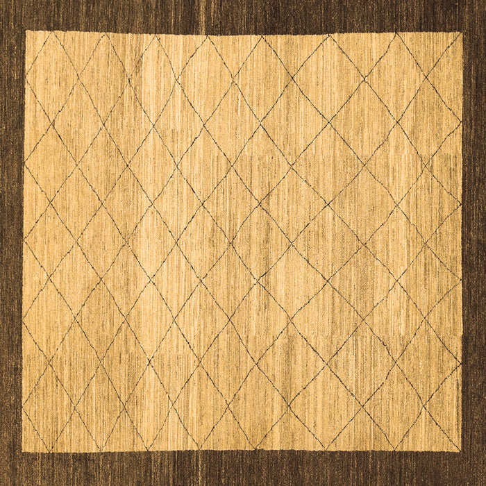 Square Abstract Brown Modern Rug, abs1633brn