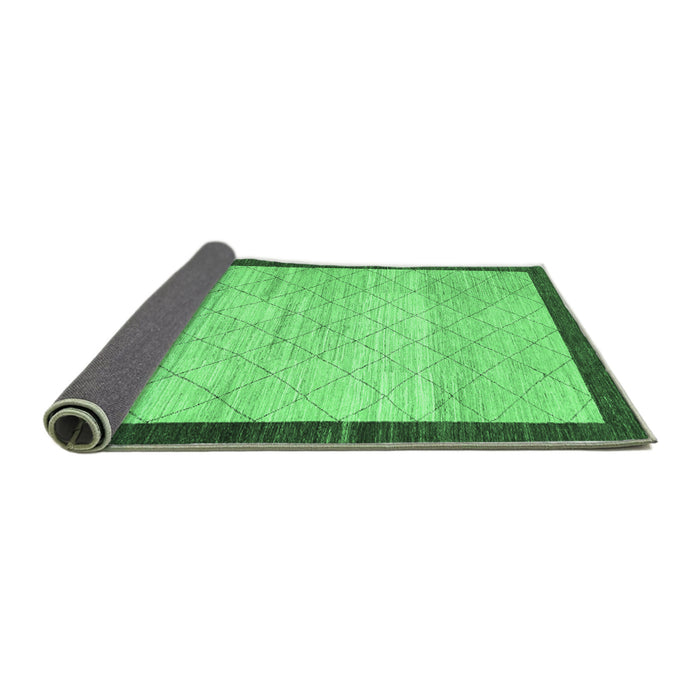 Sideview of Abstract Emerald Green Modern Rug, abs1633emgrn