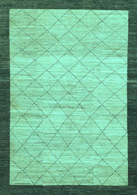 Abstract Turquoise Modern Rug, abs1633turq