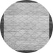 Round Abstract Gray Modern Rug, abs1633gry