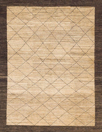 Machine Washable Abstract Dark Gold Brown Rug, wshabs1633