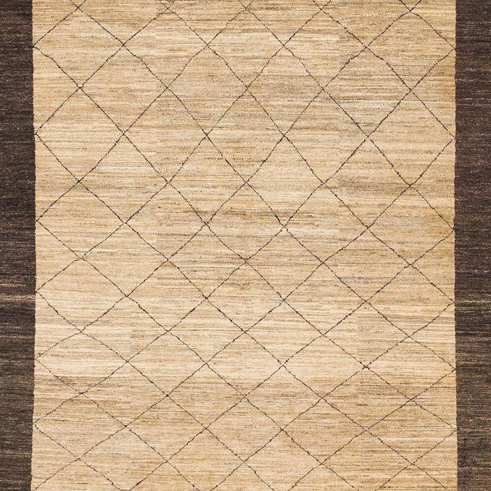 Machine Washable Abstract Dark Gold Brown Rug, wshabs1633
