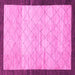 Square Machine Washable Abstract Pink Modern Rug, wshabs1633pnk