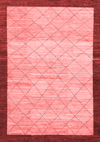 Abstract Red Modern Rug, abs1633red