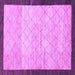 Square Machine Washable Abstract Purple Modern Area Rugs, wshabs1633pur