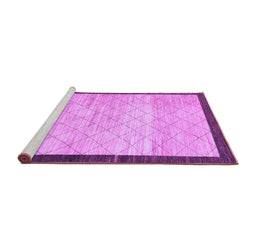 Sideview of Machine Washable Abstract Purple Modern Area Rugs, wshabs1633pur