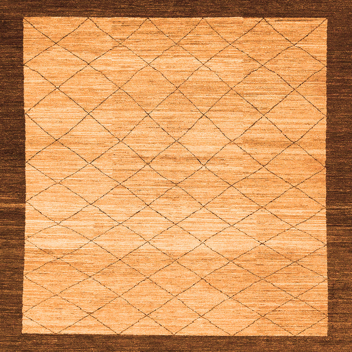 Square Abstract Orange Modern Rug, abs1633org