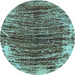 Round Abstract Light Blue Modern Rug, abs1634lblu