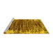 Sideview of Machine Washable Abstract Yellow Modern Rug, wshabs1634yw