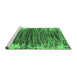 Sideview of Machine Washable Abstract Emerald Green Modern Area Rugs, wshabs1634emgrn