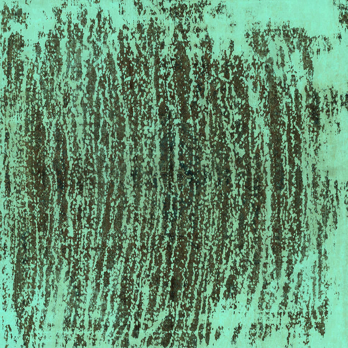 Square Abstract Turquoise Modern Rug, abs1634turq