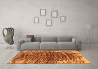 Machine Washable Abstract Orange Modern Rug, wshabs1634org