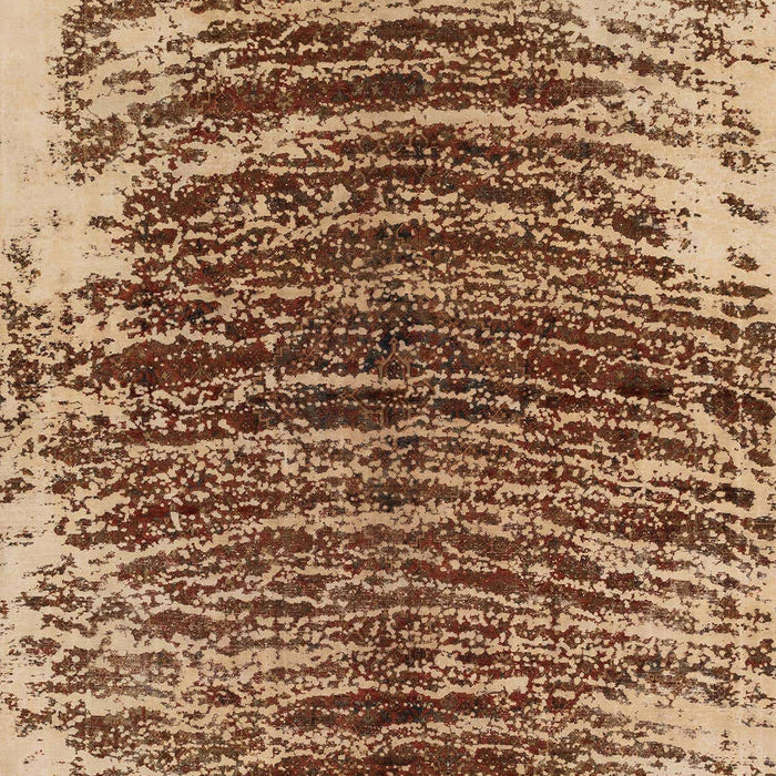 Machine Washable Abstract Dark Sienna Brown Rug, wshabs1634
