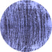 Round Abstract Blue Modern Rug, abs1634blu