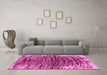 Machine Washable Abstract Pink Modern Rug in a Living Room, wshabs1634pnk