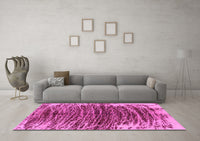 Machine Washable Abstract Pink Modern Rug, wshabs1634pnk