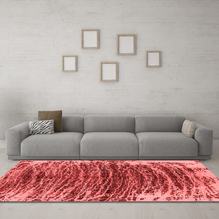 Modern Red Washable Rugs