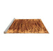 Sideview of Machine Washable Abstract Orange Modern Area Rugs, wshabs1634org