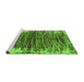 Sideview of Machine Washable Abstract Green Modern Area Rugs, wshabs1634grn