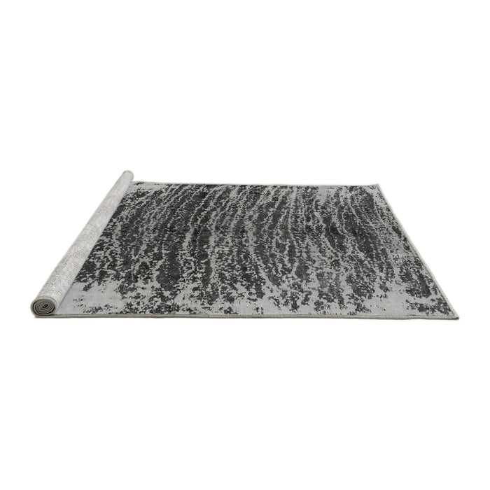Sideview of Machine Washable Abstract Gray Modern Rug, wshabs1634gry