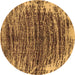 Round Abstract Brown Modern Rug, abs1634brn