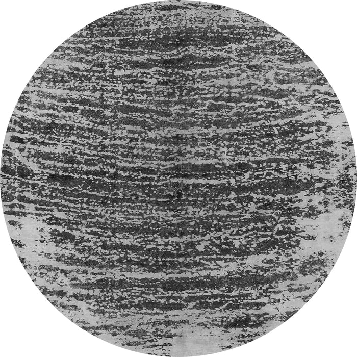 Round Abstract Gray Modern Rug, abs1634gry