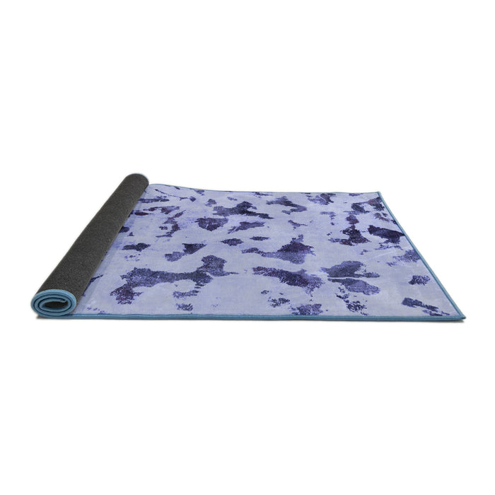 Sideview of Abstract Blue Modern Rug, abs1635blu