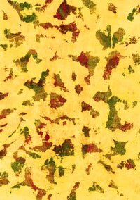 Abstract Yellow Modern Rug, abs1635yw