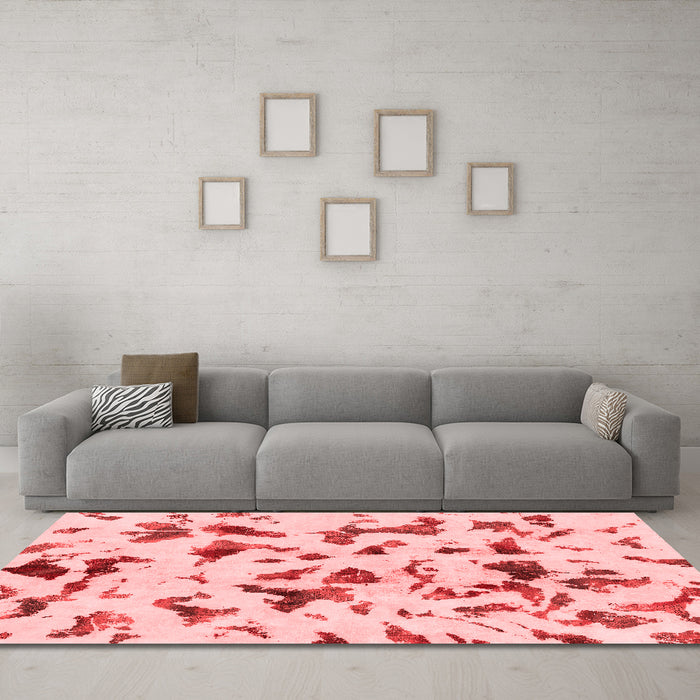 Modern Red Washable Rugs