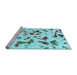 Sideview of Machine Washable Abstract Light Blue Modern Rug, wshabs1635lblu