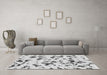 Machine Washable Abstract Gray Modern Rug in a Living Room,, wshabs1635gry