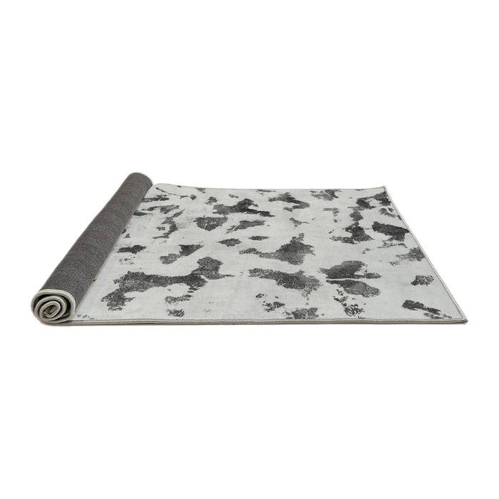 Sideview of Abstract Gray Modern Rug, abs1635gry