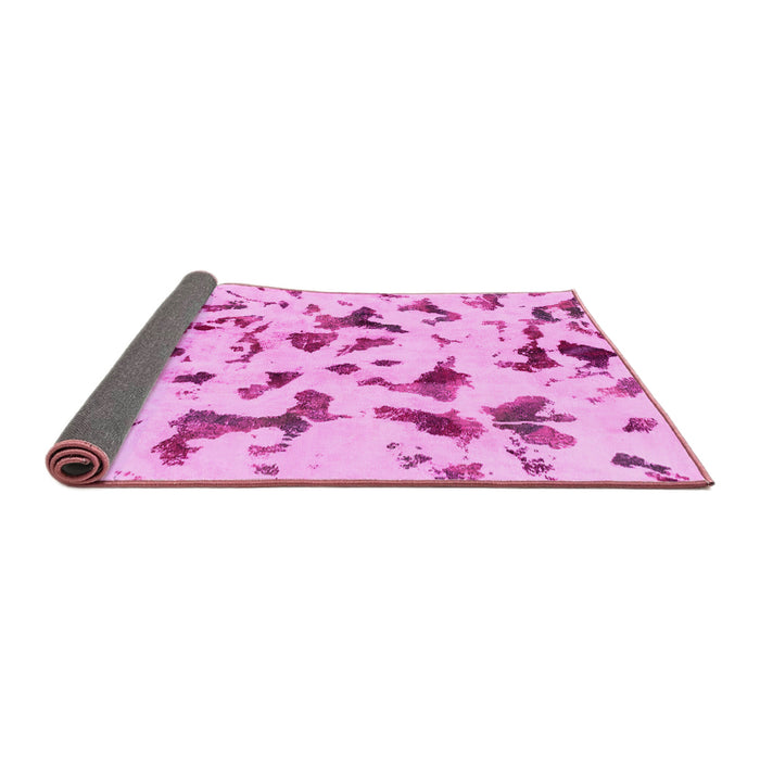 Sideview of Abstract Pink Modern Rug, abs1635pnk