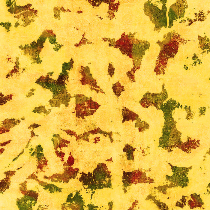 Machine Washable Abstract Yellow Modern Rug, wshabs1635yw