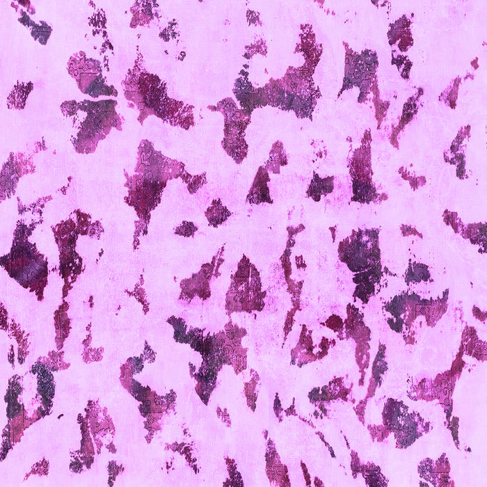 Square Machine Washable Abstract Purple Modern Area Rugs, wshabs1635pur