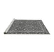 Sideview of Machine Washable Abstract Gray Modern Rug, wshabs1636gry