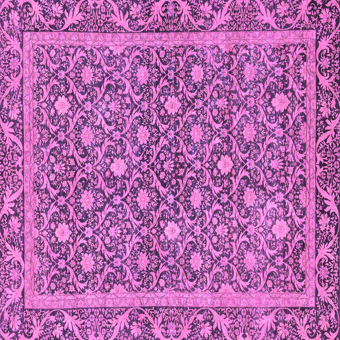 Square Machine Washable Abstract Purple Modern Area Rugs, wshabs1636pur