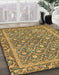 Machine Washable Abstract Yellow Rug in a Family Room, wshabs1636