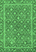 Machine Washable Abstract Emerald Green Modern Area Rugs, wshabs1636emgrn