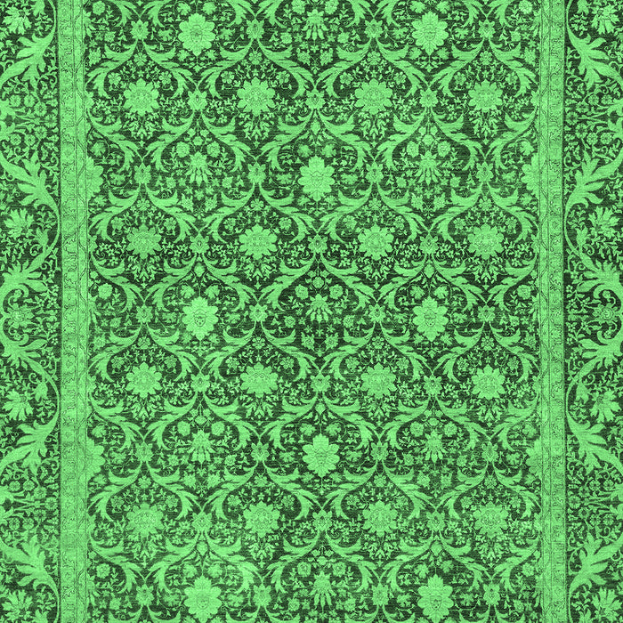 Machine Washable Abstract Emerald Green Modern Area Rugs, wshabs1636emgrn