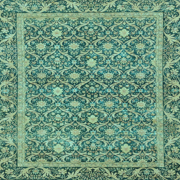 Square Abstract Light Blue Modern Rug, abs1636lblu