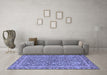 Machine Washable Abstract Blue Modern Rug in a Living Room, wshabs1636blu