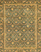 Machine Washable Abstract Yellow Rug, wshabs1636