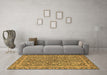 Machine Washable Abstract Brown Modern Rug in a Living Room,, wshabs1636brn