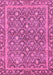 Machine Washable Abstract Pink Modern Rug, wshabs1636pnk