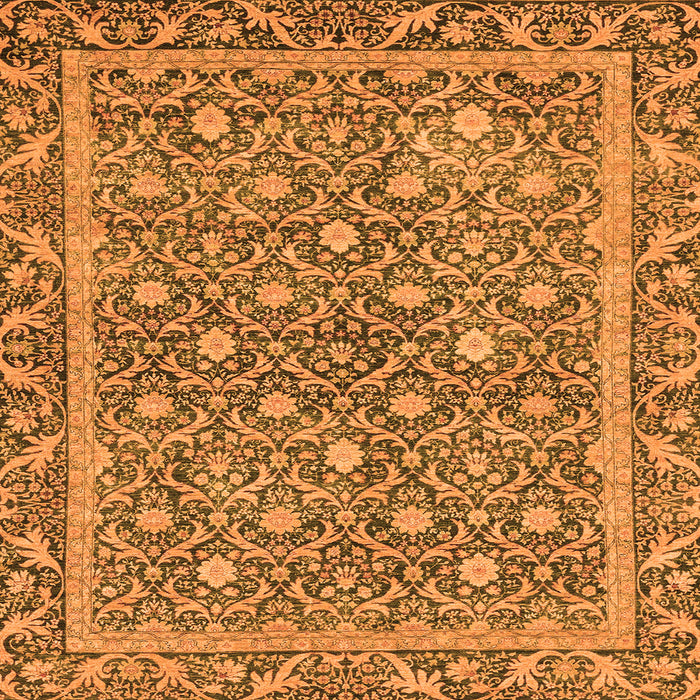 Square Abstract Orange Modern Rug, abs1636org