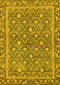 Abstract Yellow Modern Rug, abs1636yw