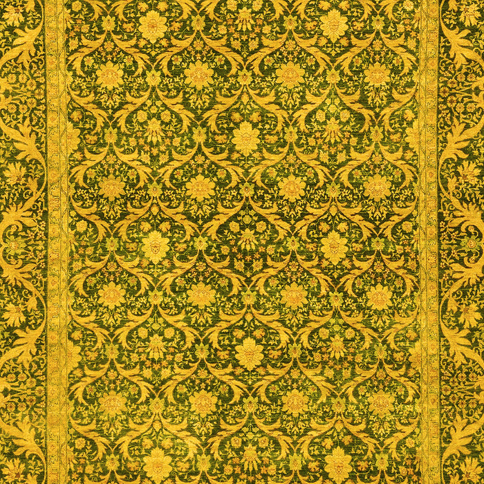 Abstract Yellow Modern Rug, abs1636yw